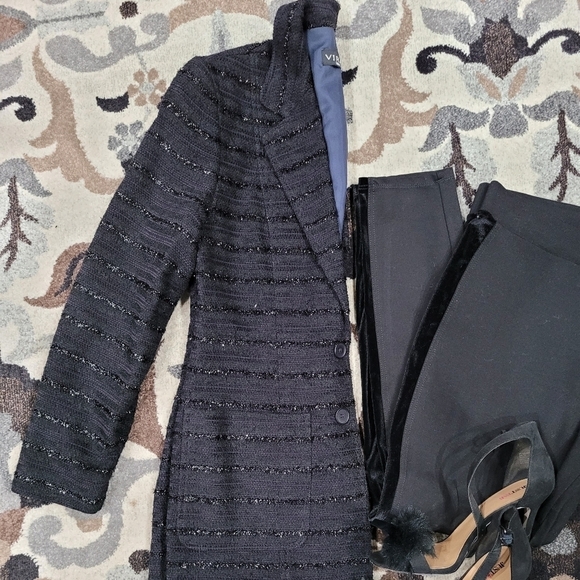 Virani White Label Black Stripped Blazer Classic - Picture 4 of 8